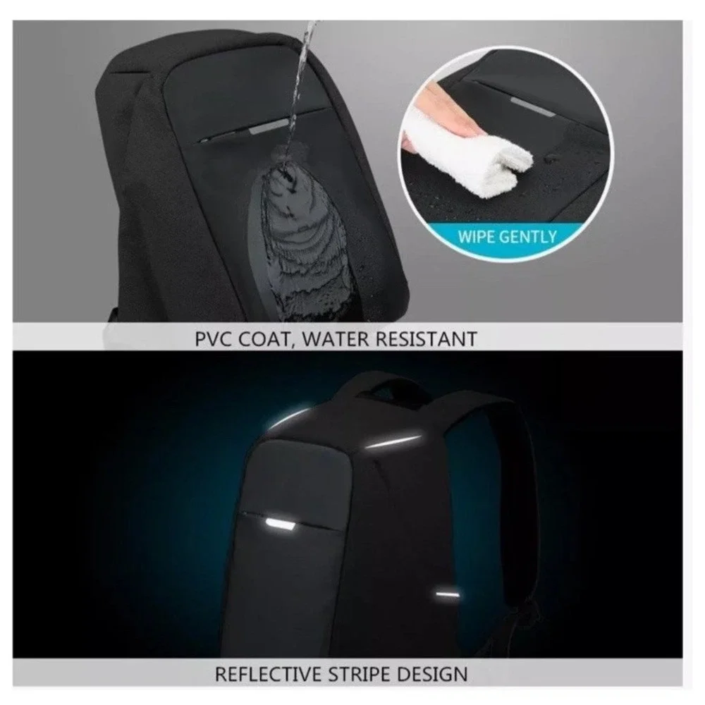NEW - Oscaurt Modern Laptop Tech EDC Backpack Anti-theft Waterproof USB Charging